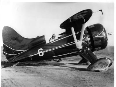 Hall Bulldog at Cleveland OH with Bob Hall, right side view, canopy off